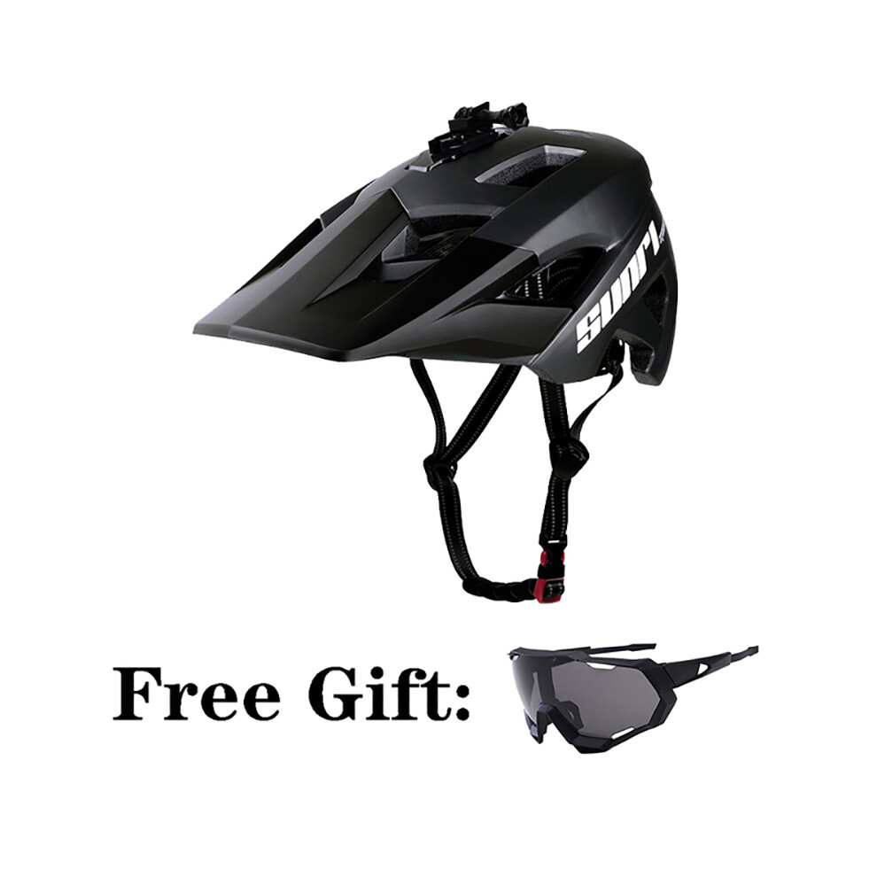 (M-54-59CM-Noir-2)Casque de vélo ultraléger moulé,casque de cyclisme,casque intégral VTT,casque