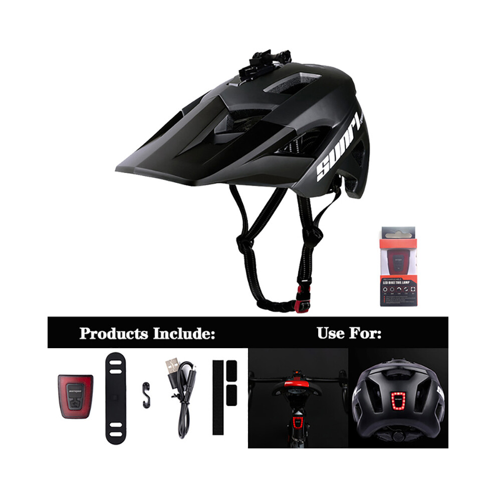 (L-57-61CM-Noir-3)Casque de vélo ultraléger moulé,casque de cyclisme,casque intégral VTT,casque