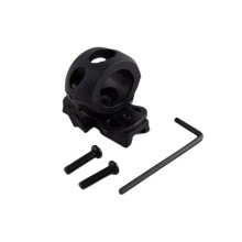 (1 pouce - BK)1pc Casque Éclairage Spécial Lampe de Poche Support Tactique Casque Pince Adaptateur Sports