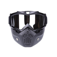 (noir) Masque tactique intégral antibuée pour cyclisme, casque, airsoft, paintball, avec bouche