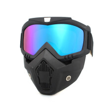 (Coloré) Masque tactique intégral antibuée pour cyclisme, casque, Airsoft, paintball, avec bouche