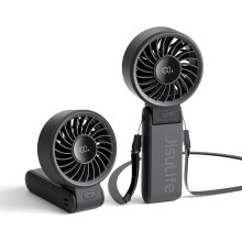 (Black, 3600mAh) Handheld Fan Life7 – Ultimate Flexibility: High-Power Motor, LED Display, 19.5 Hrs Cooling, 3600mAh Rechargeable, Foldable Design