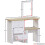 Vida Designs (White & Oak) Arlington 3 Drawer Dressing Table Mirror Stool Set 7