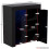 Vida Designs (Black) Azura 1 Door LED Sideboard Storage Cabinet 10