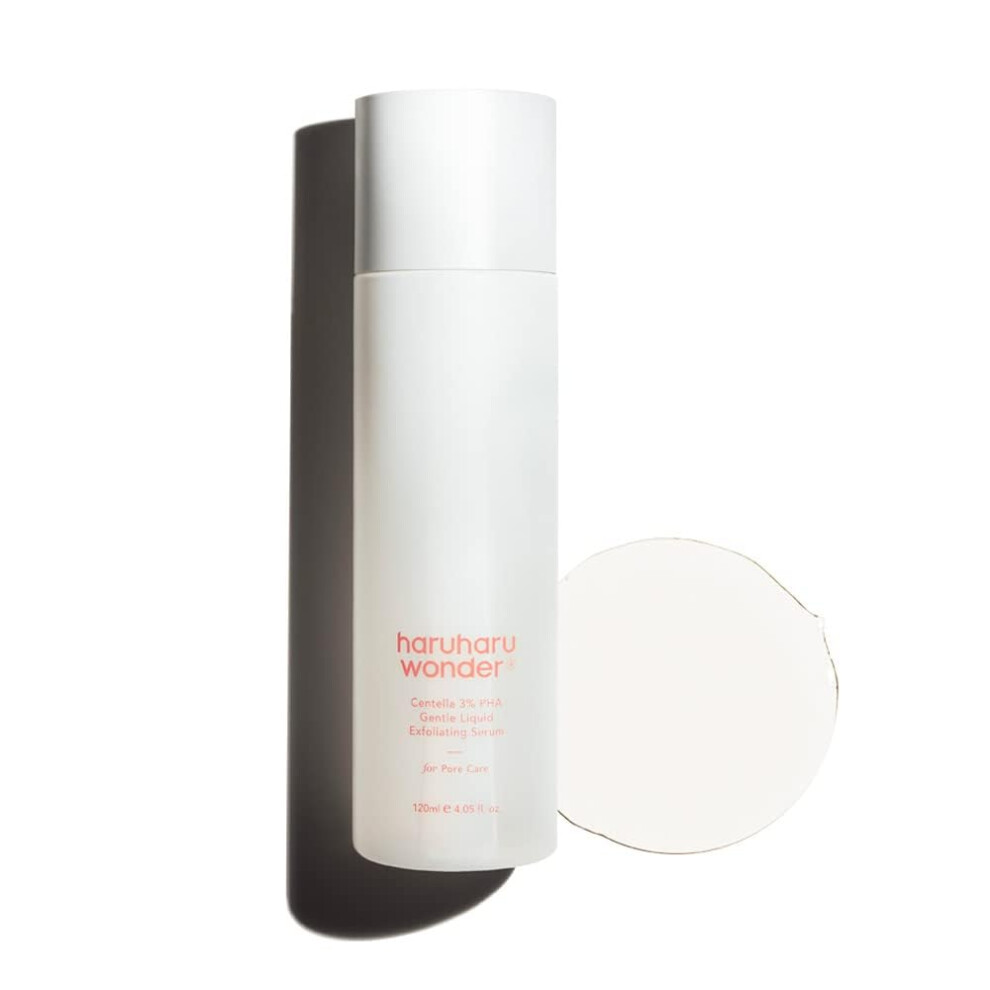 Haruharu Green Wonder Centella 3% Pha Gentle Liquid Exfoliating Serum 4.06 Fl Oz / 120Ml | Hypoallergenic Pha Ingredients | Vegan Crurelty Free Ewg