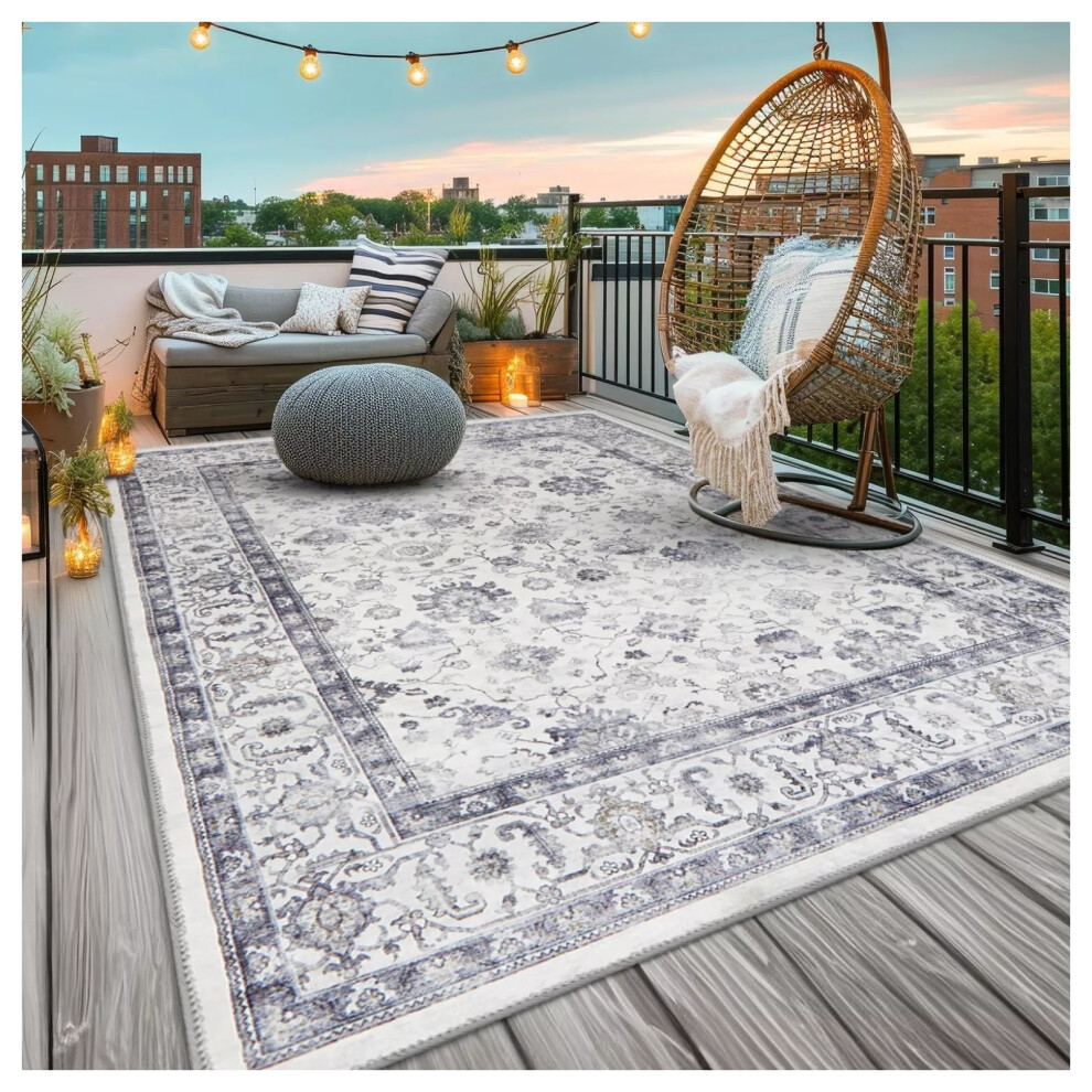 Imperial Rooms (200 Cm X 290 Cm (6.5Ft X 9.5Ft)- Large Area Rug/Carpet., Serene- Cashmere Rug) Large Traditional Rugs Living Room Carpet Door Mat Purple