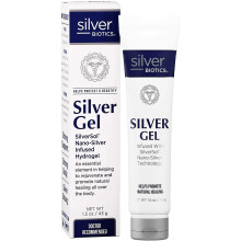 American Biotech Labs Silver Biotics Colloidal Silver Gel Nano-Silver 20 PPM Lugnande Hudgel | Mngsidig 1,5 oz gel fr hudkomfort och vlbefinna