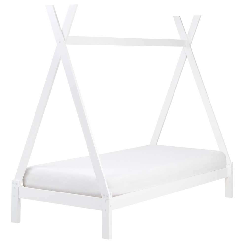 Wooden Kids Teepee Bed EU Single Size White DEVAY