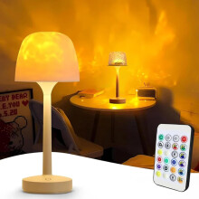(Three-color Light Change) Lamp,Ocean Wave Projector Light,Projector Lights for Bedroom,Colors Gradual Rotating Lamp with Remote Control for Living Room Bedroom Decor