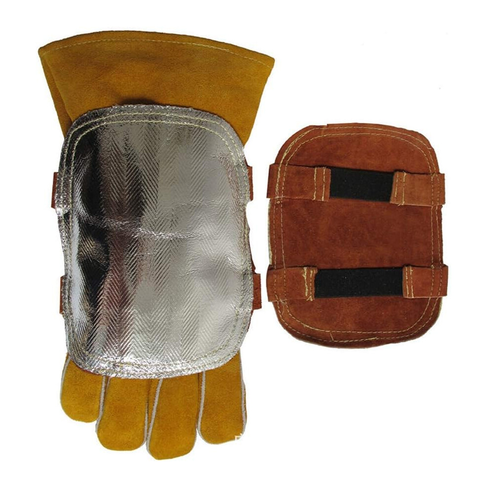 Welding Heat Shield For Hands, Hand Heat Shield Welding Gloves Pad Aluminized Back Heat Insulating Hand Heat Shield For Industrial Boiler 746124411673