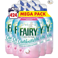 Fairy Outdoorable Fabric Conditioner, Cherry Blossom and Nordic Cotton, 424 Washes (8x53), Ultra Concentrated Formula F
