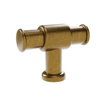 (40mm Knob) Antique Brass Rustic Gold Cabinet Handles & Matching Knob