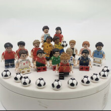 (16PCS World Cup Football ) 16pcs World Cup Football Soccer Players Figures Building Blocks Kids Gift Toys Fit Lego