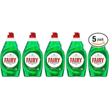 5 X Fairy Original Washing Up Liquid 320ml Bottles Powerful Grease-Cutting Dishwashing Liquid Concentrated Formula Long