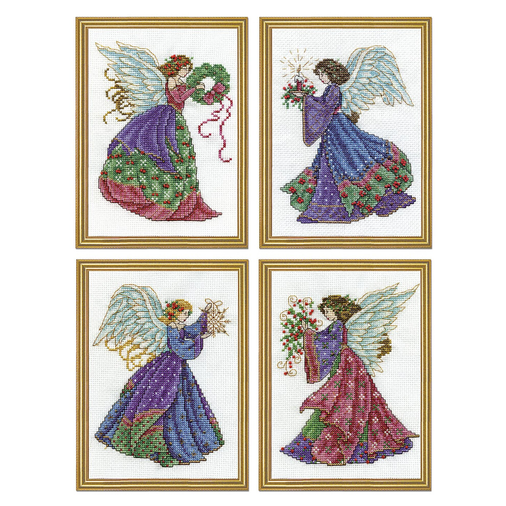 Design Works Crafts Anioly Zliczone Z Sciegu Krzyzowym Multi By The Yard-image