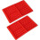 2pcs Form Cake Shape, Waffle Shape Silicone, Cake Shape Ice Cube Bread Shape, 28*18.4*1.5cm 1