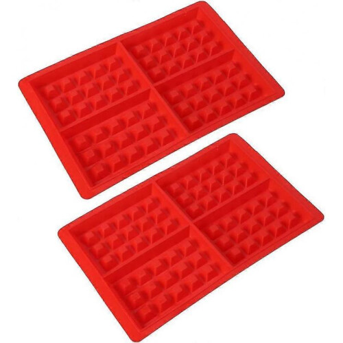 2pcs Form Cake Shape, Waffle Shape Silicone, Cake Shape Ice Cube Bread Shape, 28*18.4*1.5cm