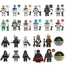 24PCS Star Wars Baby Yoda Action Commandos Minifigures Kids Toys Fit Lego