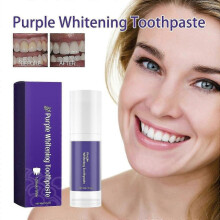 Purple White Toothpaste Long-lasting Fresh Breath Removes Oral Stains Improves Oral Health Gentle And Non Irritating Oral Care 30ml PU4224