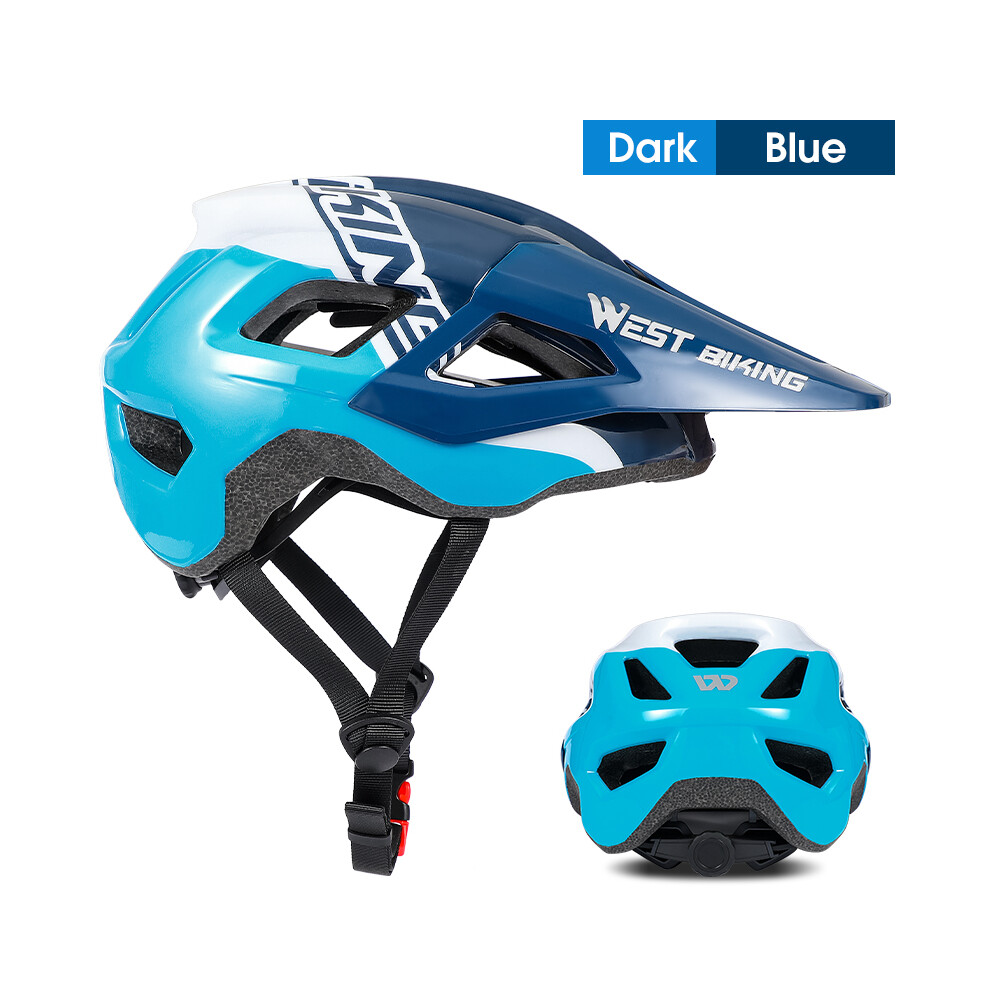(CN-Bleu foncé)Casque de vélo pour femmes et hommes, léger et respirant, casquette de sécurité pour