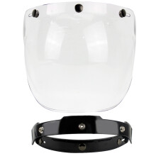 (B1) Pare-brise moto pour casque vintage pour casque style jet visière bulle UV 400
