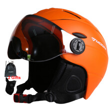 (M(55-58cm)-Orange)Casque de ski professionnel MOON semi-couvrant intégralement moulé Sports homme femme