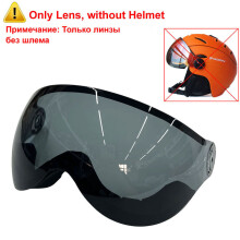 (M (55-58 cm) - Verres noirs uniquement) Casque de ski professionnel semi-couvrant MOON - Homme sportif