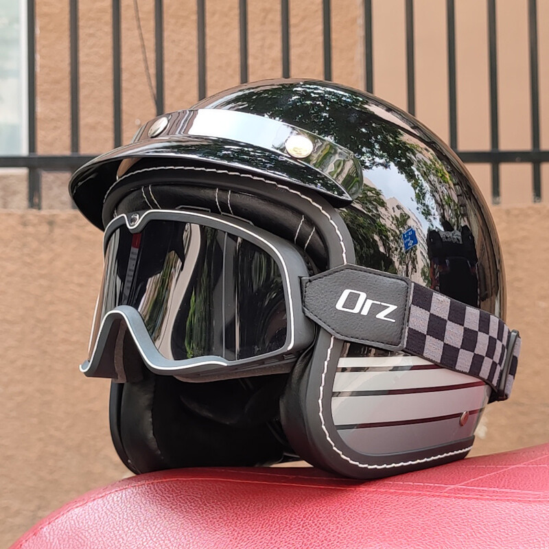 Casque De Moto Rétro Approuvé DOT Ouvert Au Visage Pour Cafe R De Chopper Livraison Gratuite 34