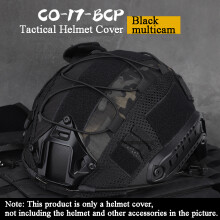 (noir multicam) Housse de casque tactique pour casque Fast MH PJ BJ Airsoft Paintball Housse de casque