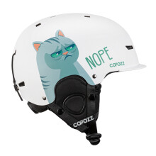 (S-Cat)Nouveau casque de ski unisexe certifié Casque de ski anti-impact à moitié couvert pour adultes