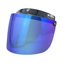 (couleur) Casques de moto universels, visière, lentille, 3 boutons-pression, rétro, visières, lunettes