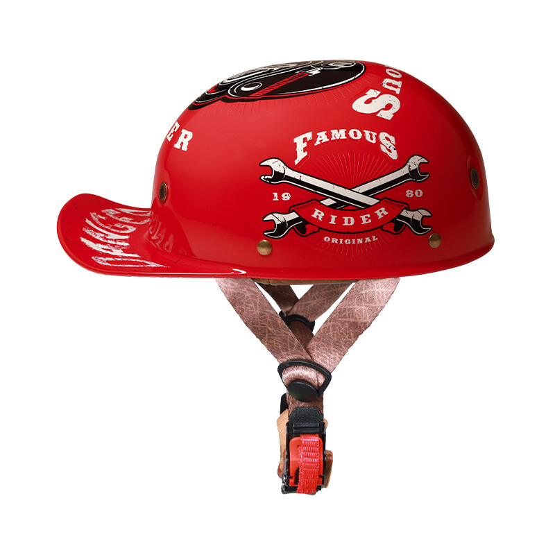 Casque Intégral Moto Rétro - Style Vintage - Certifié DOT - ABS - Neuf