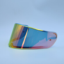 (Revo rouge foncé) Visière de casque de moto LS2 FF397 FF801 transparente fumée foncée multicolore argent