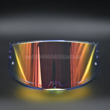 (Revo Red) Visière de casque de moto LS2 FF397 FF801 transparente fumée foncée multicolore argent Shield