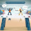 (2 armes) 2/8 armes Bamboo Man Hero Two Player Battle Fun Interactive Thread Puppet Games PK Competition 2