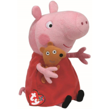 (Peppa Pig Med) TY Peppa Pig Characters Plush Soft Toy - Beanie Babies