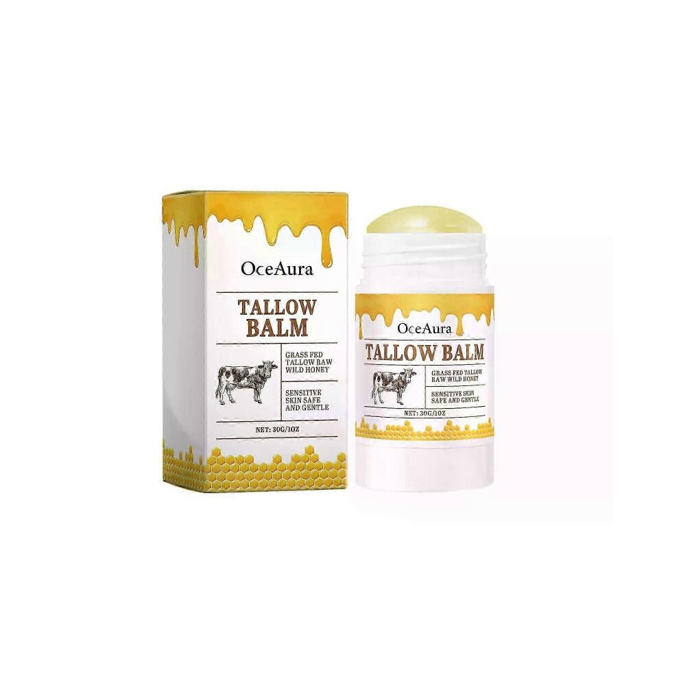 (1pc) Beef Tallow Moisturizing Stick, Beef Tallow and Honey Balm, Grass Fed Beef Tallow Stick Balm, Moisturizing Hydrates Dry Skin, Organic Beef Tallo