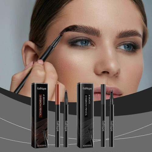 (Black 1Ml) Eelhope Four-Claw Eyebrow Pencil Eyebrow Modification Brow Style Not Smudge Eyebrow Pencil 1