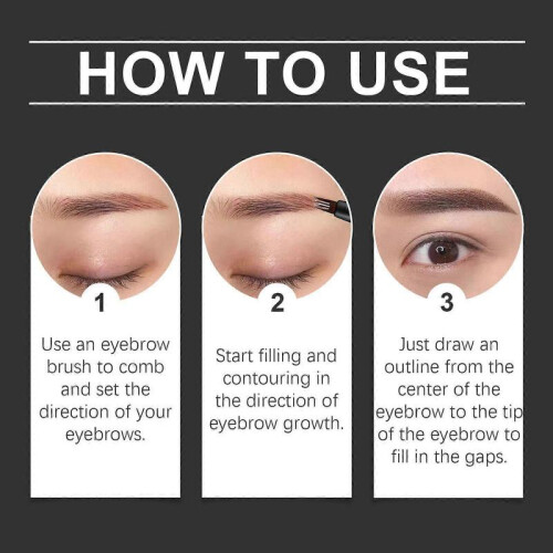 (Black 1Ml) Eelhope Four-Claw Eyebrow Pencil Eyebrow Modification Brow Style Not Smudge Eyebrow Pencil 2