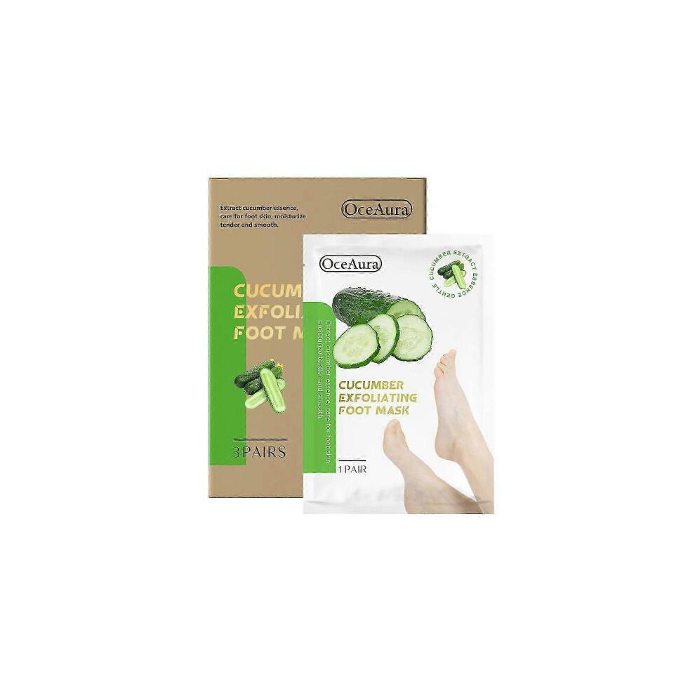 OceAura Cucumber Exfoliating Foot Mask Hydrating Moisturizing and Cleansing Body Soles Care Exfoliating Foot Mask