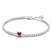 (XB004-18, 17cm) 2025 Valentine New 925 Silver Pink Bow Full Diamond Bracelet Original 17-20CM Fit DIY Charm Women Birthday Jewelry Gifts
