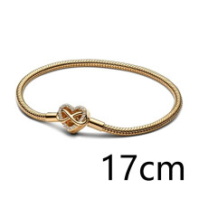 (01) 2025 New Rose Gold Plated Heart Diamond Snake Bone Chain Senior Texture Ladies High Quality Newest Bracelet Gift