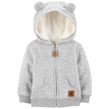 Enkla gldje av Carter's Unisex Babies 'huva trja jacka med Sherpa foder gr 6-9 mnader