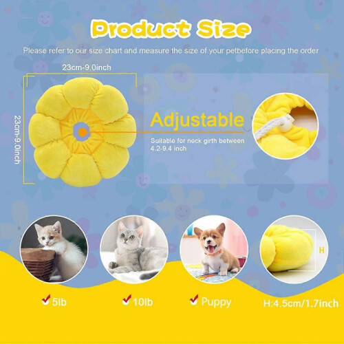 Cat Recovery Collar - Cute Pineapple Neck Cat Cones After Surgery, Adjustable Cat E Collar 1