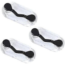Magnetic Eyeglass Holders, name tag, badge holder, sunglasses holder, ID badge holder, Made In USA, 3 Pack (Black)