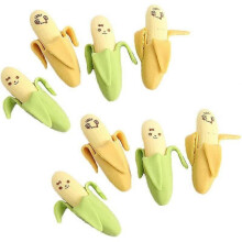 24 Pack Detachable Banana Eraser Pencil Eraser Fruit Stationery Supplies for Kids Students