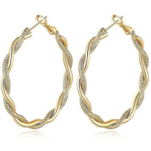 Large Gold Hoop Earrings 9ct Gold Filled Creole for Girls Or Womens(40mm)
