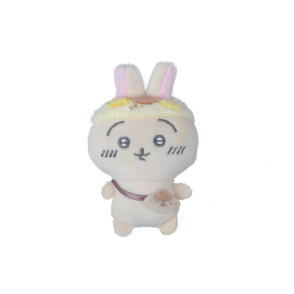 (PomPomPuri, 7cm) Chiikawa Kuromi Sanrio My Melody Usagi Hachiware Joint Plush Toy Plush Pendant