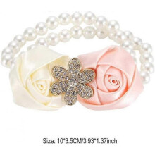 2 Pack Wedding Wrist Corsages, Girls Wedding Groomsmen Bridesmaid Hand Flower Ball Party
