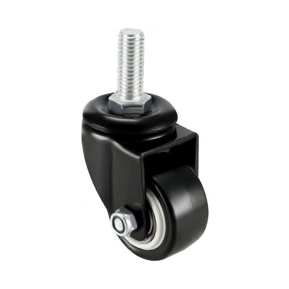 Sourcing Map Swivel Casters 1.5 Inch Pu M10 X 25Mm Threaded Stem Swivel Caster Wheels 5004229996446